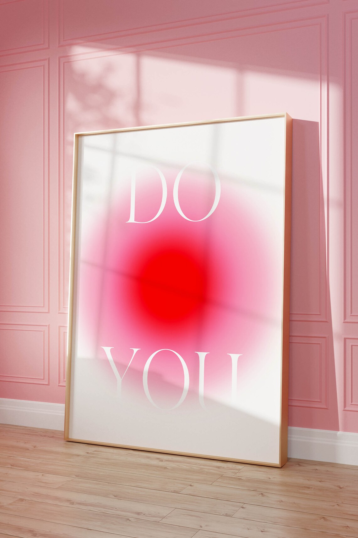 Do You Pink Aura Gradient Glow Spiritual Affirmation Art Poster - Image 2