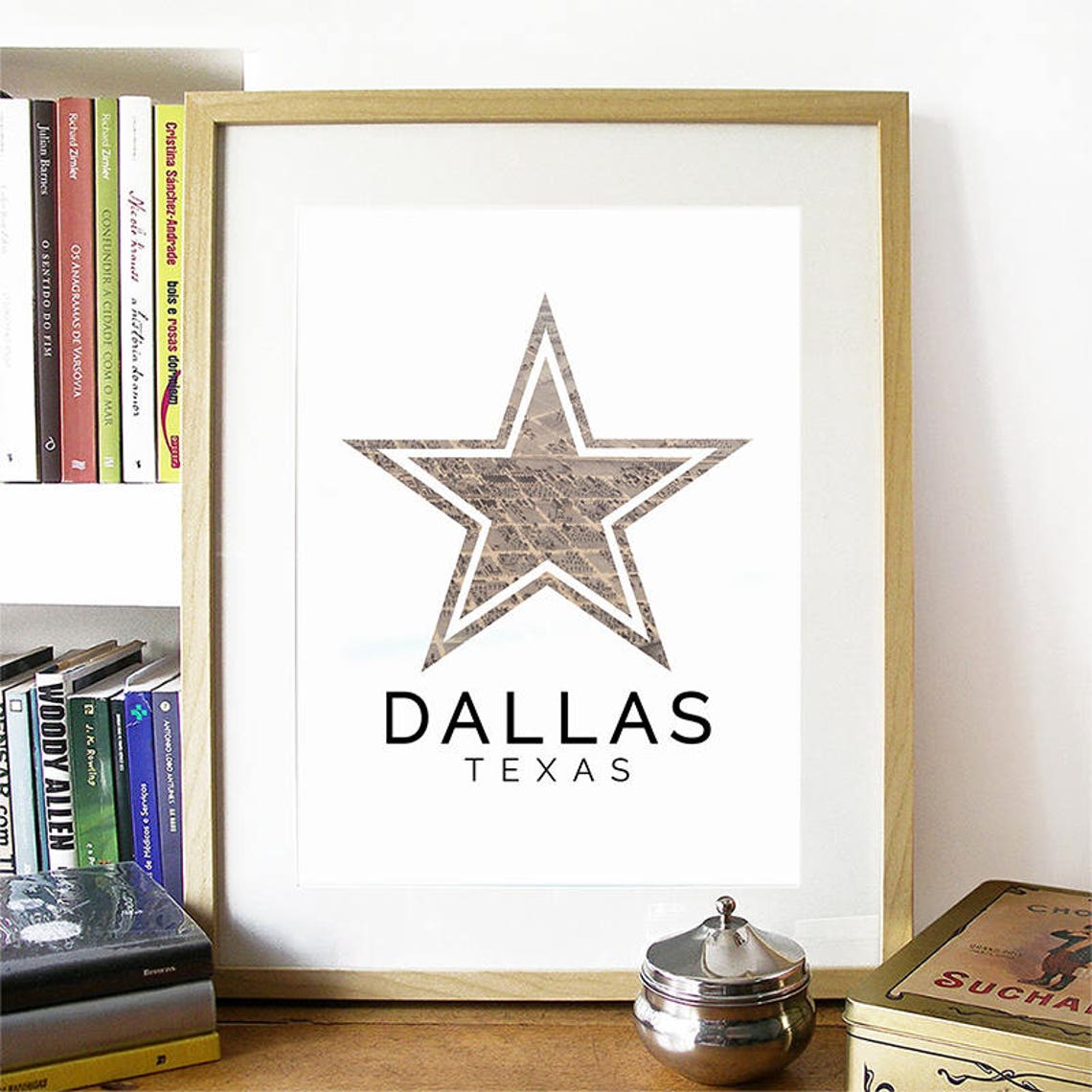 Dallas Print Dallas Skyline Dallas Art Dallas Poster Dallas Watercolor Dallas Art Print Dallas Map Dallas Wall Art Texas Art - Image 2