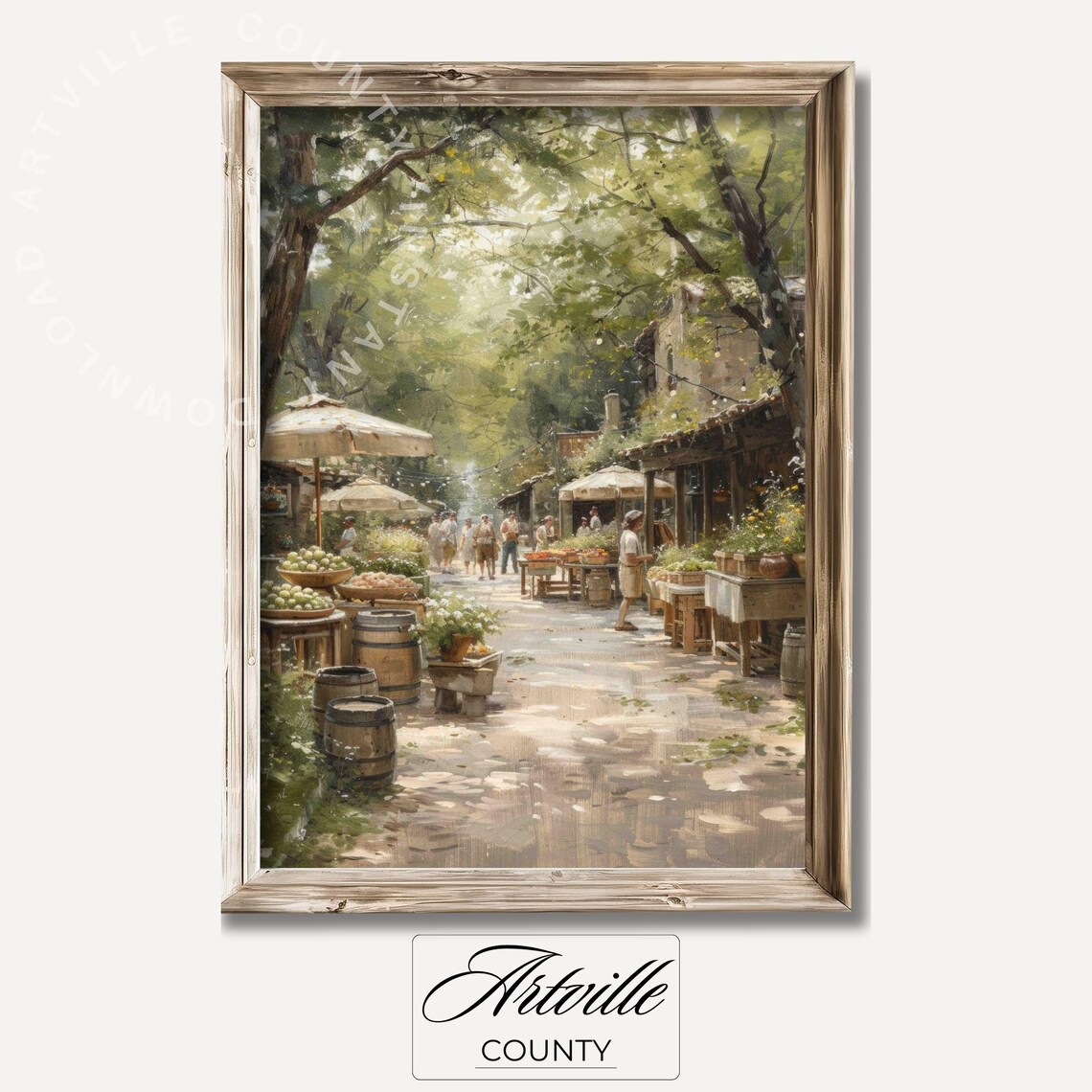 Country Market Vintage Farm Wall Art Print