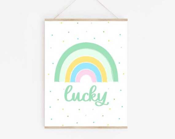 Rainbow St. Patrick's Day Kids Wall Art Print