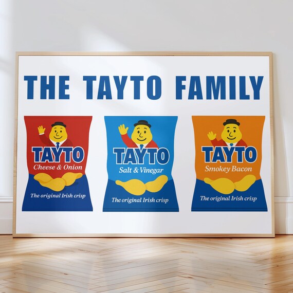Tayto Poster Irish Wall Art Decor Funny Gift Food Expat Pub Ireland