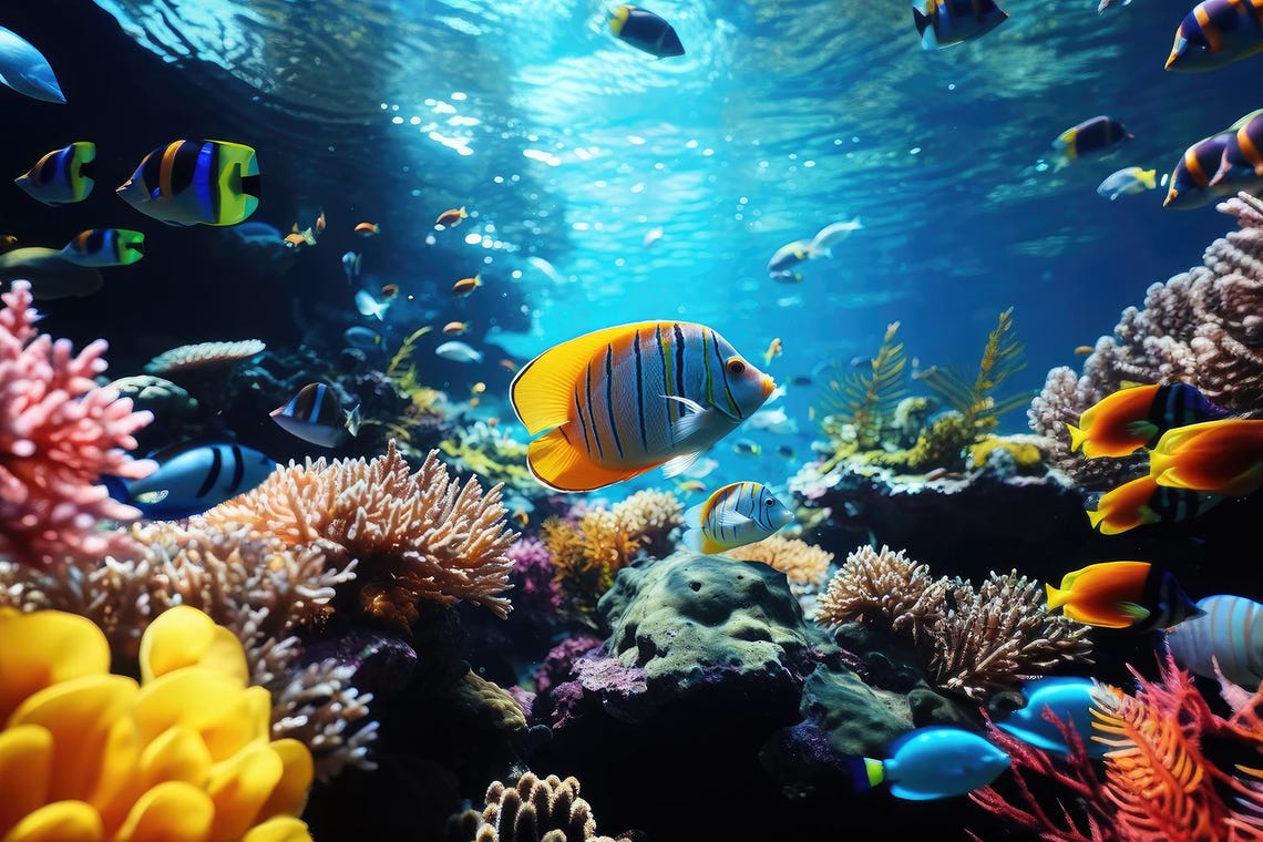 Tropical Fish Natural Scenery Aquarium Colorful Fishes