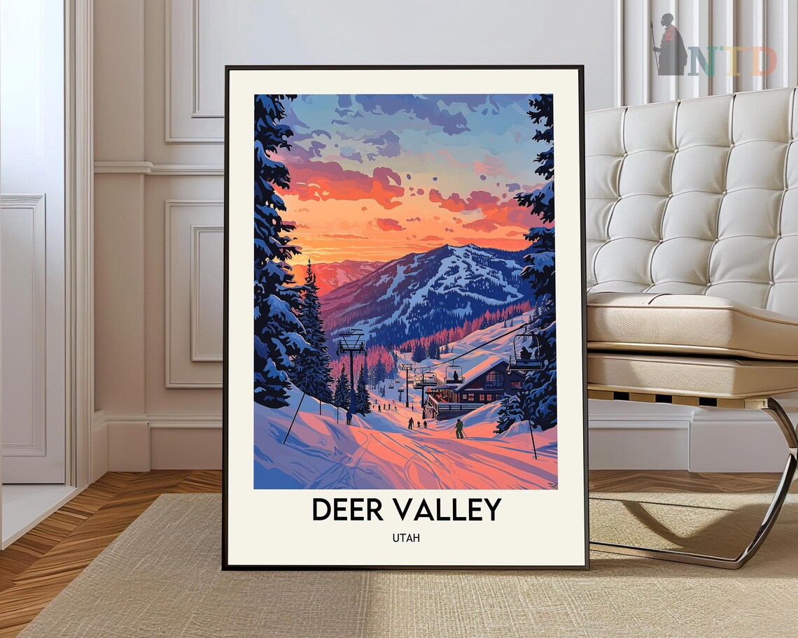 Deer Valley Poster Wall Art Print Photo Travel