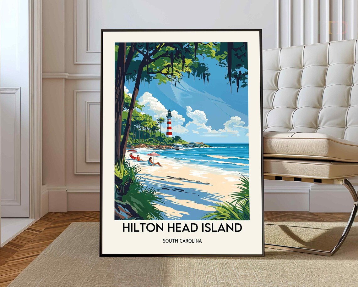 Hilton Island Poster, South Carolina Travel Poster