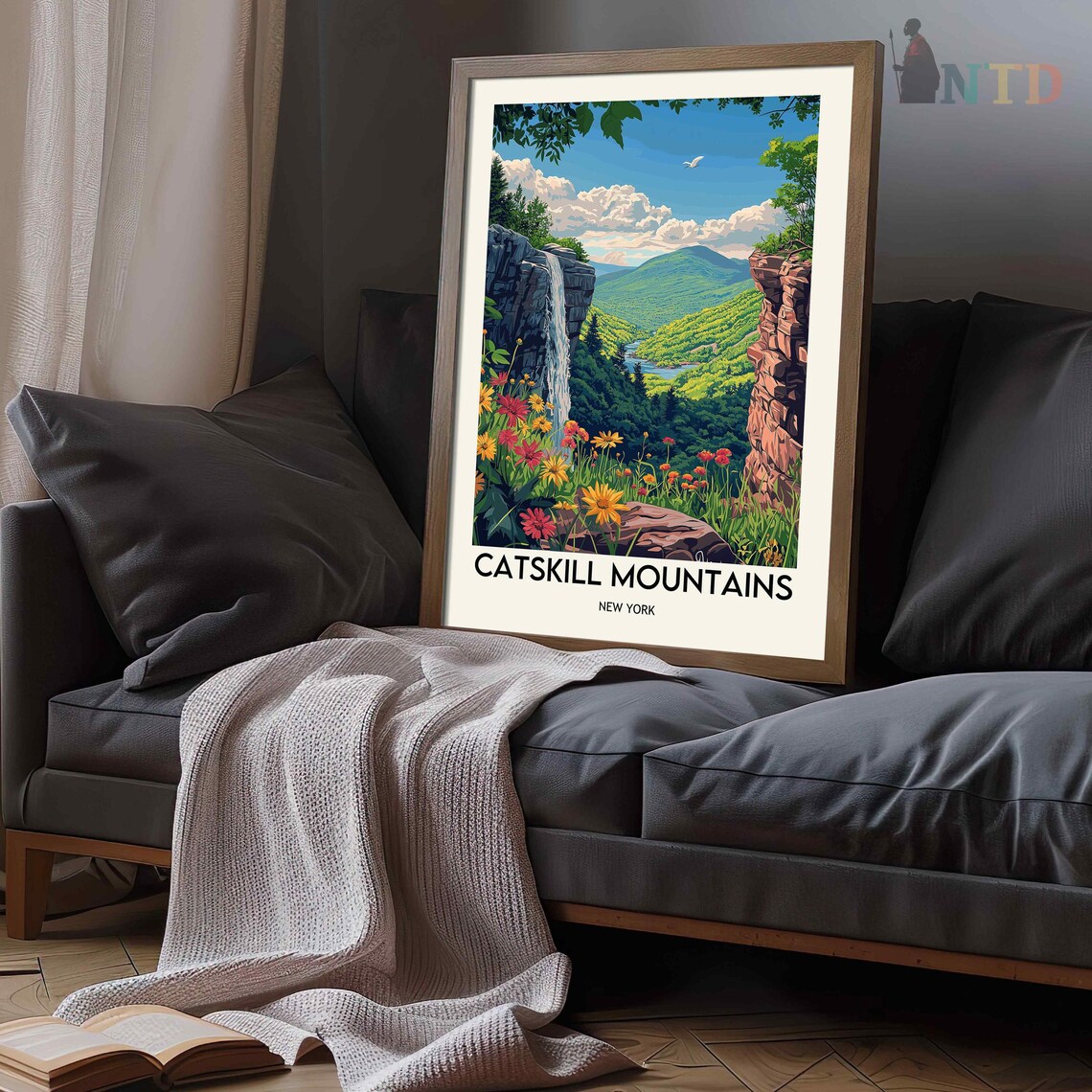 Catskill Mountains Travel Poster, New York View - Image 3