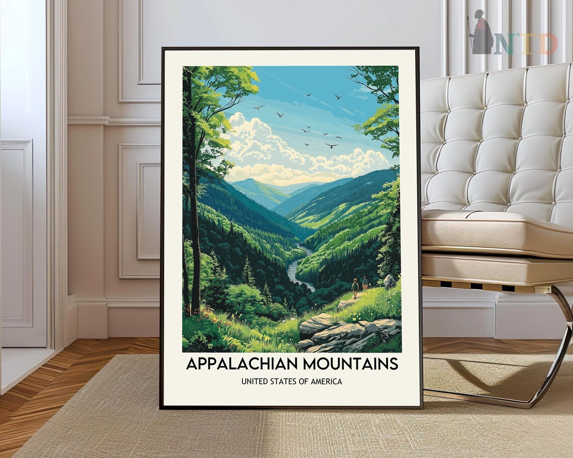 Appalachian Mountains Art Print, Mountain Landscape