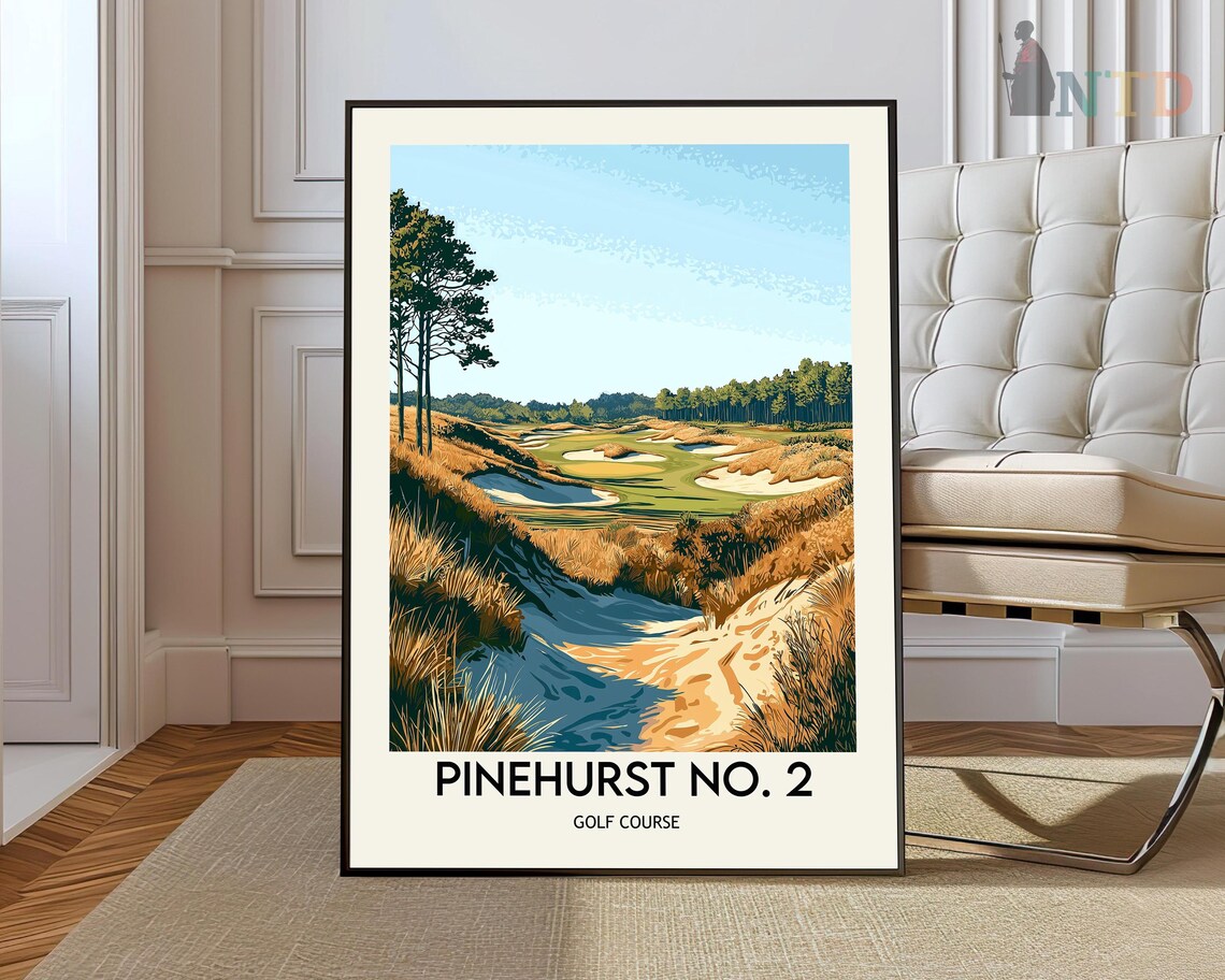 Pinehurst No 2 North Carolina Travel Poster