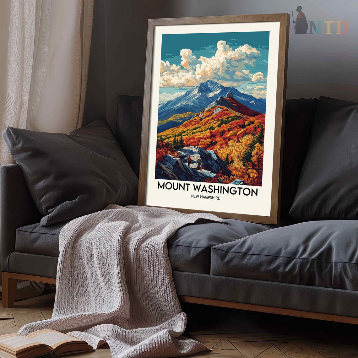 Mount Washington Poster Mount Washington Print Mount Washington Artwork Mount Washington Nh White Mountains Poster Appalachian Trail - Image 3