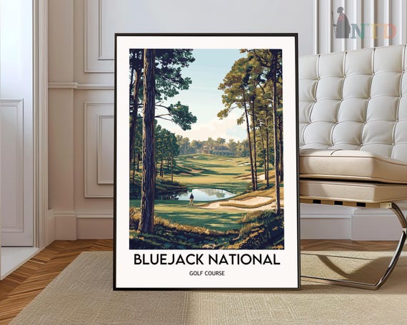 Bluejack National Golf Club Poster Wall Art Print Photo Houston Texas