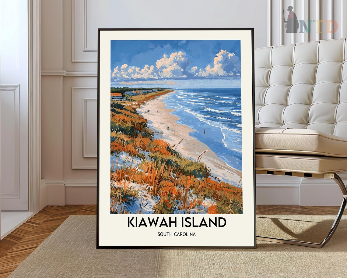 Kiawah Island Poster, South Carolina Travel Print
