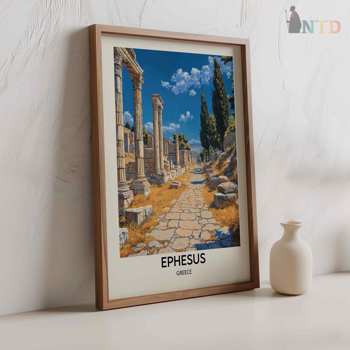 Ephesus Greece Ancient Ruins Marble Columned Street History Poster - Image 2