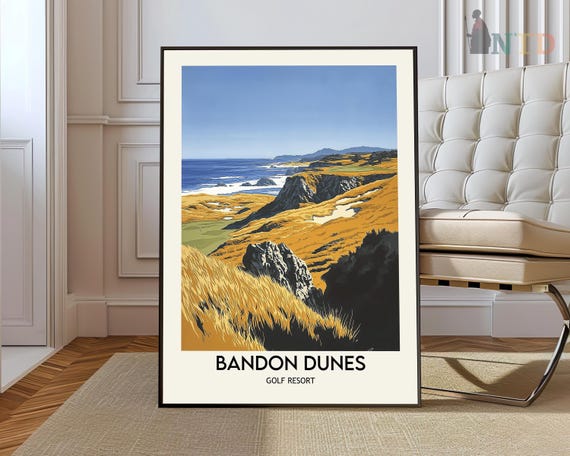Bandon Dunes Poster Bandon Dunes Resort Golf Course Bandon Dunes Print Golf Course Print Bandon Dunes Resort Print Golf Gift Idea