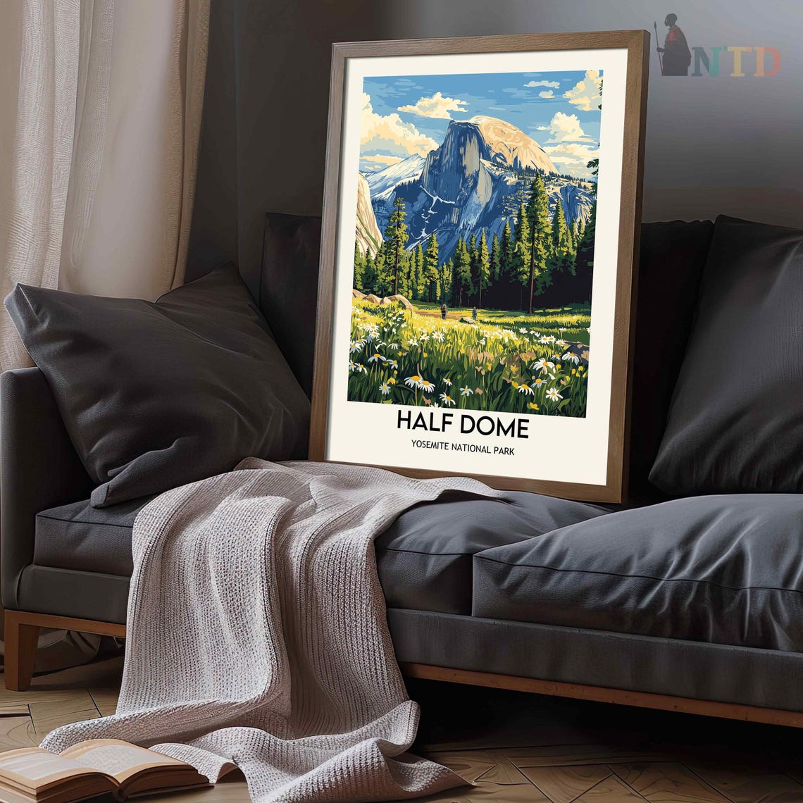 Half Dome Yosemite National Park Wildflower Meadow In Summer Poster - Image 3