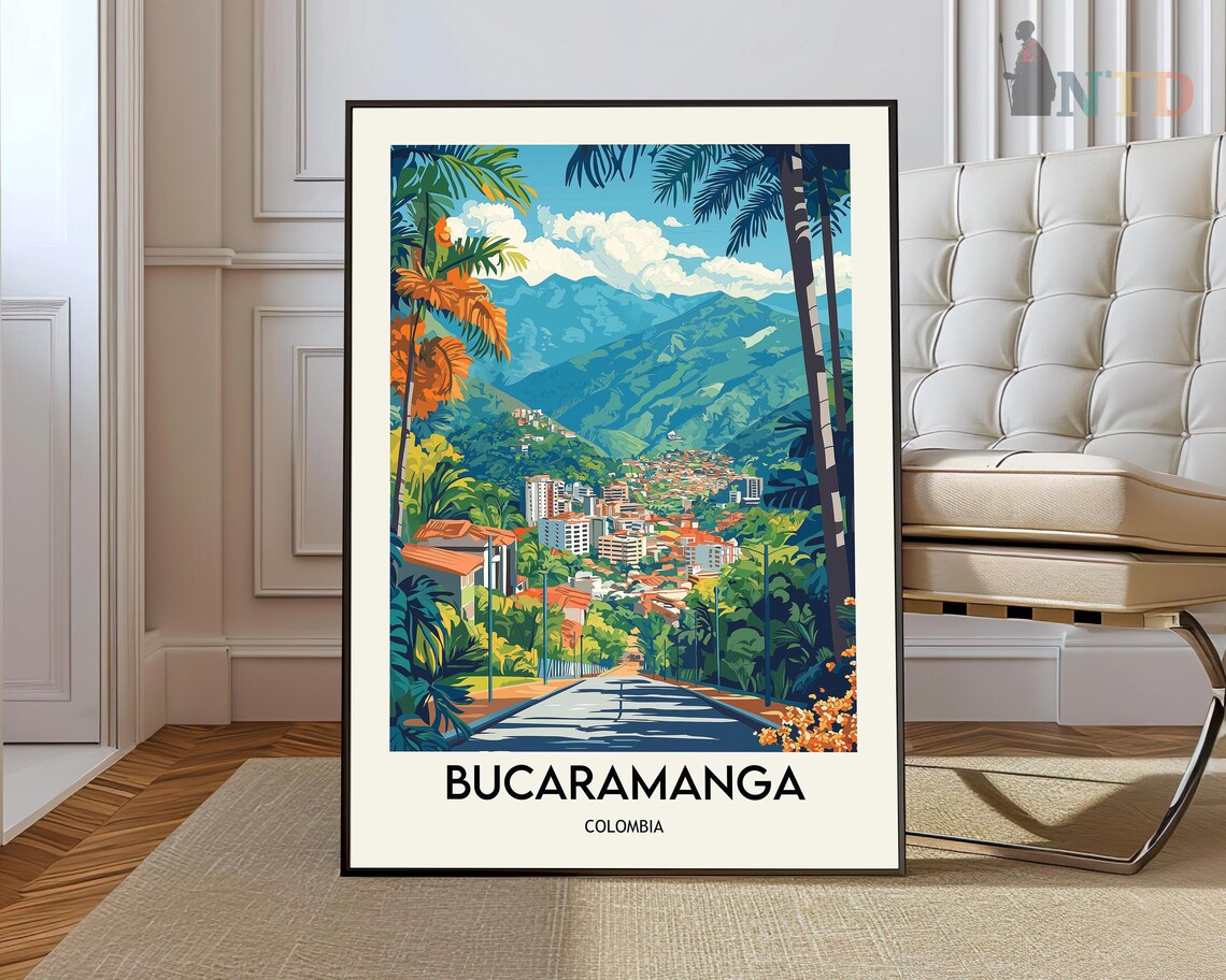 Bucaramanga Colombia Travel Poster, South America
