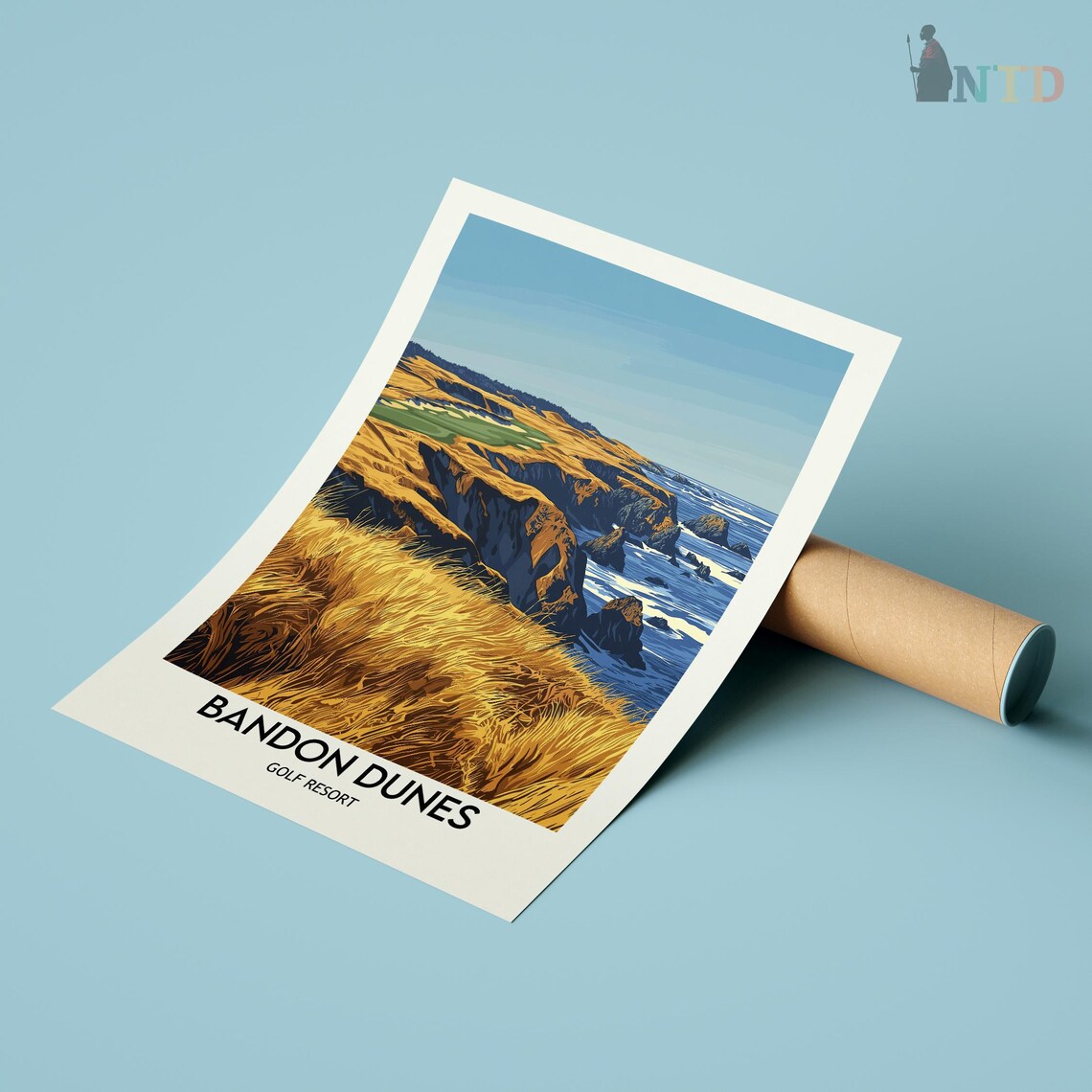 Bandon Dunes Resort Golf Course Travel Poster Print - Image 2