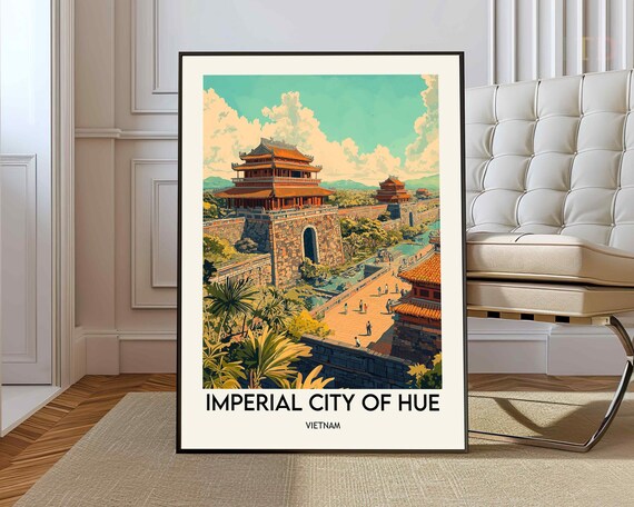 Hue Imperial City Vietnam Historic Citadel Gate Travel Photo Poster