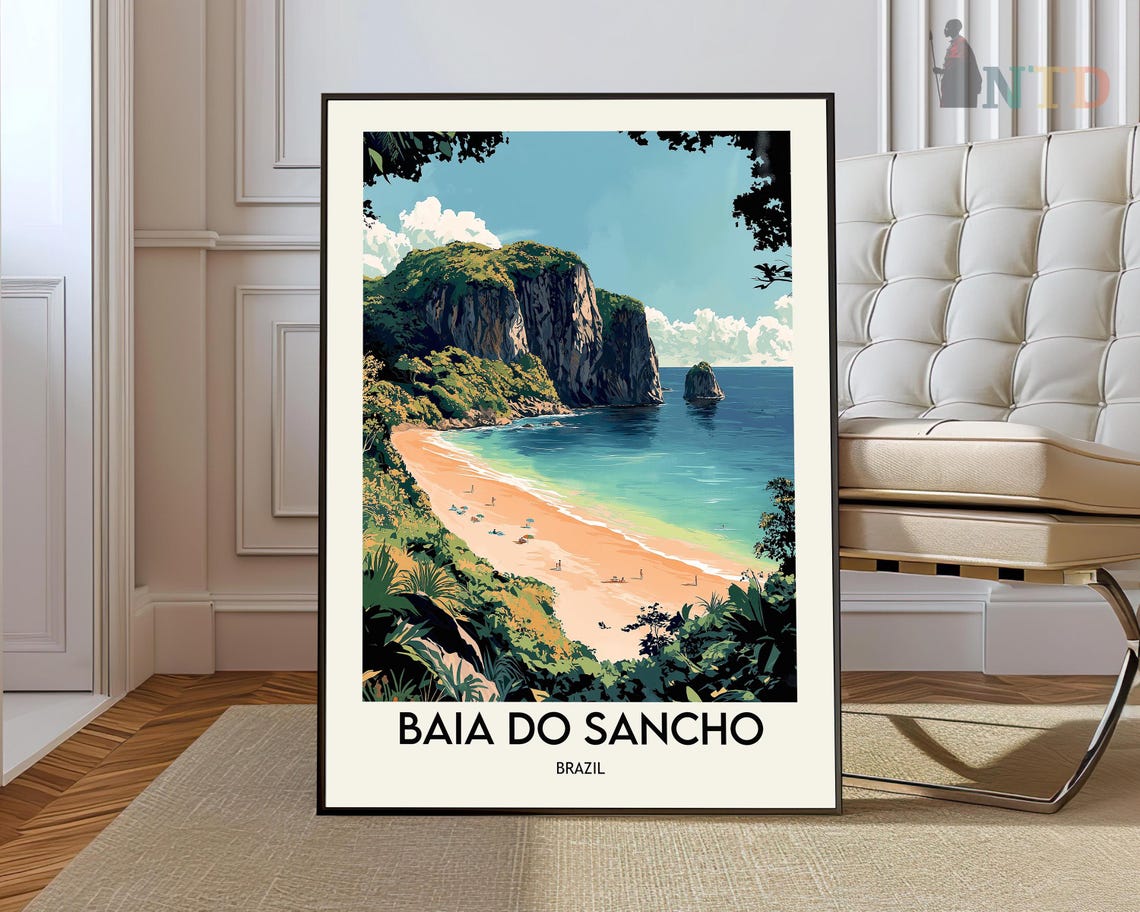 Baa Do Sancho Poster Wall Art Print Photo Brazil Beach