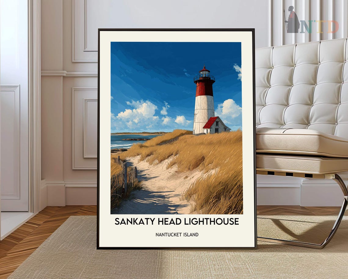 Sankaty Head Lighthouse Nantucket Island Golden Dunes Beach Poster