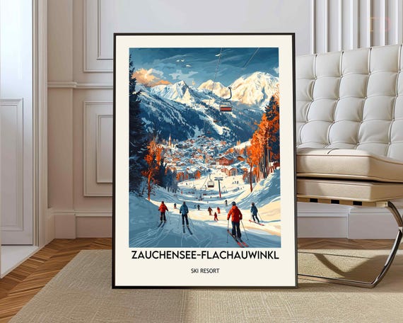 Zauchenseeflachauwinkl Poster Wall Art Print Photo Austria Ski