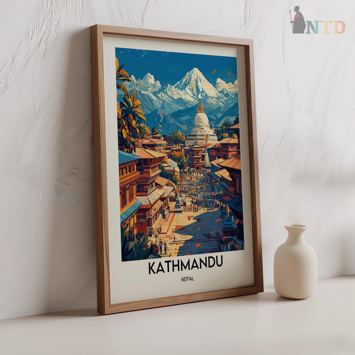 Kathmandu Poster Kathmandu Wall Art Kathmandu Print Kathmandu Photo Kathmandu Poster Print Kathmandu City Poster Nepal Travel Poster - Image 2