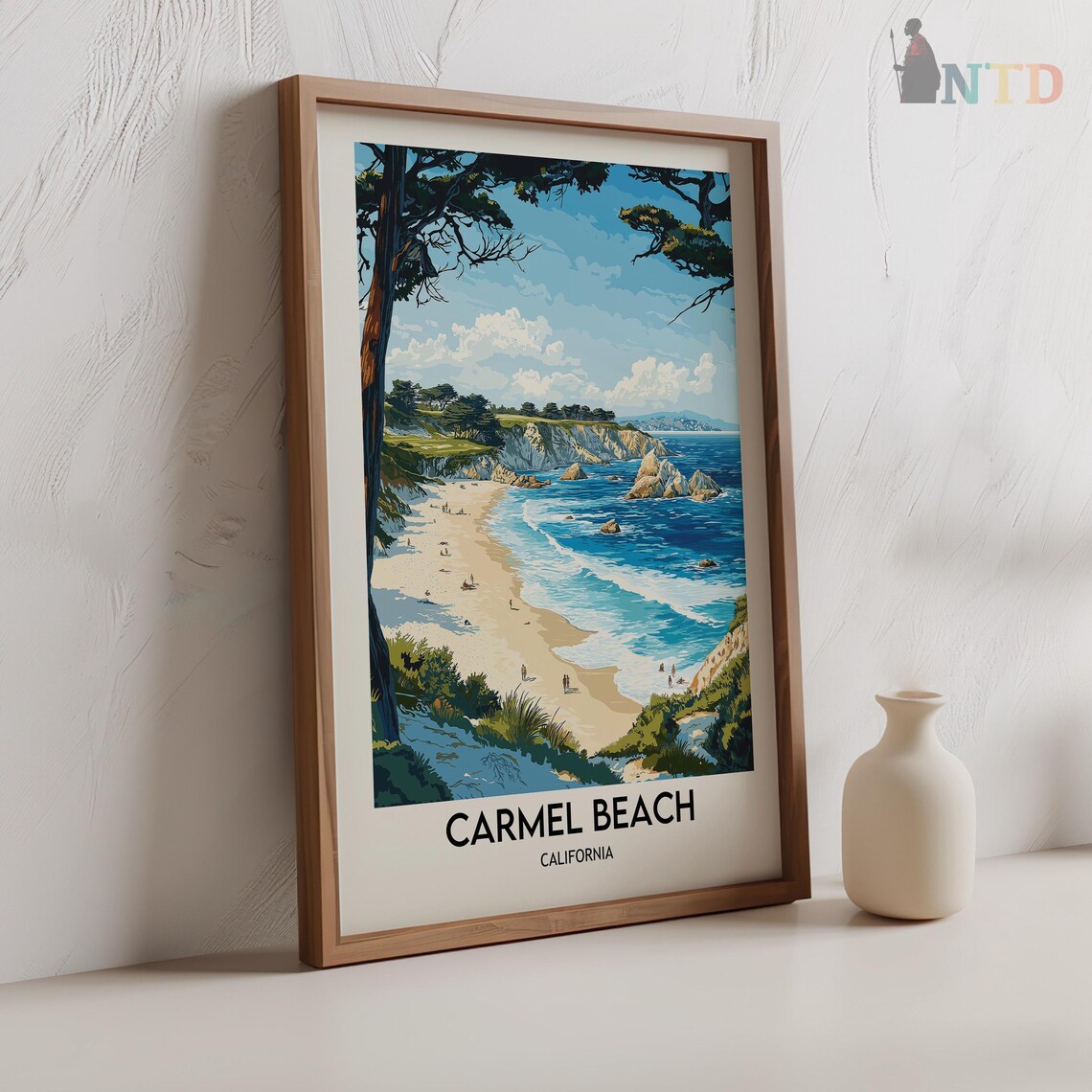Carmel Beach Travel Poster, California Coast - Image 2