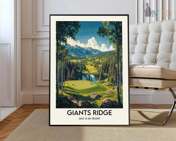 Giants Ridge Golf Course Poster Wall Art Print Biwabik Photo