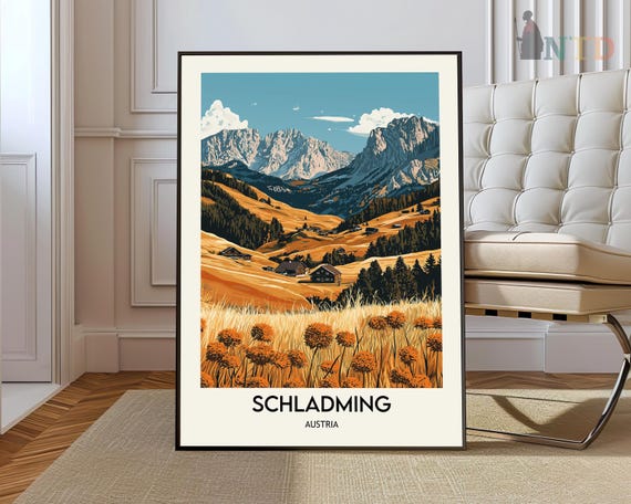 Schladming Print Schladming Wall Art Schladming Poster Schladming Photo Dachstein Mountains Schladming Enns Valley Schladming Austria