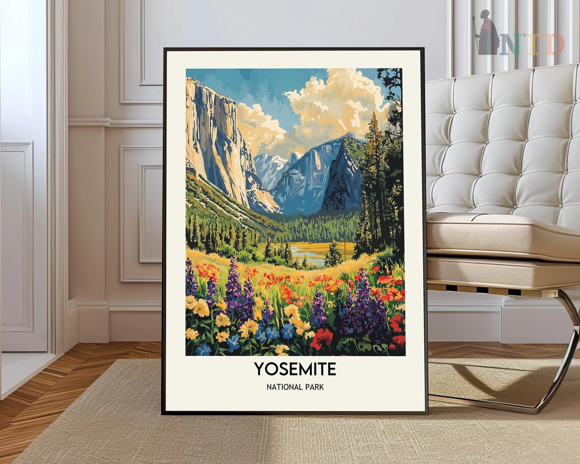 Yosemite National Park Travel Poster Art Print