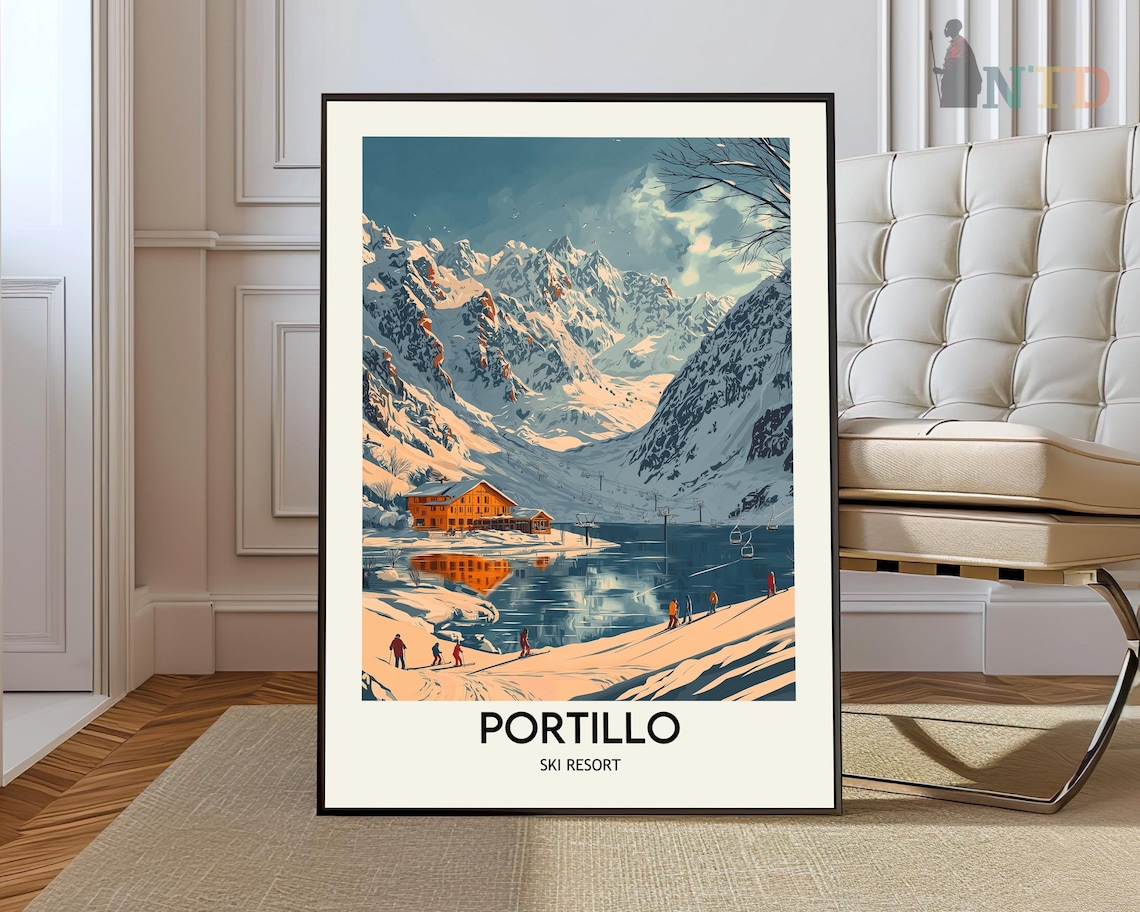 Portillo Ski Resort, Laguna Del Inca Travel Poster