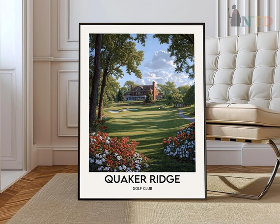 Quaker Ridge Golf Club Scarsdale New York Fairway and Clubhouse Poster
