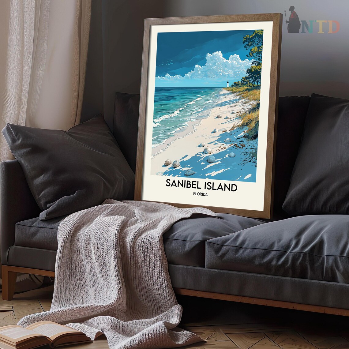 Sanibel Island, Florida Travel Poster Art Print - Image 3