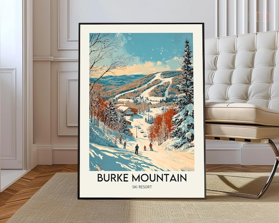 Burke Mountain Ski Resort Vermont Travel Poster
