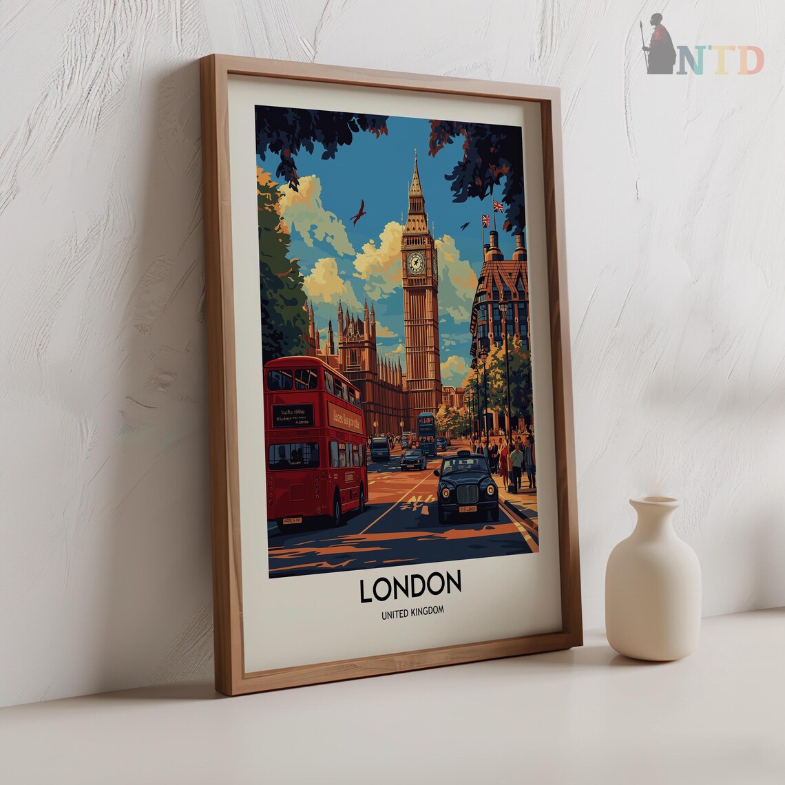 London Travel Poster, Classic City Wall Art Print - Image 2