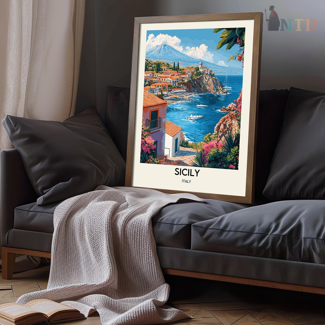 Sicily Travel Poster, Italy Wall Art Print - Image 3
