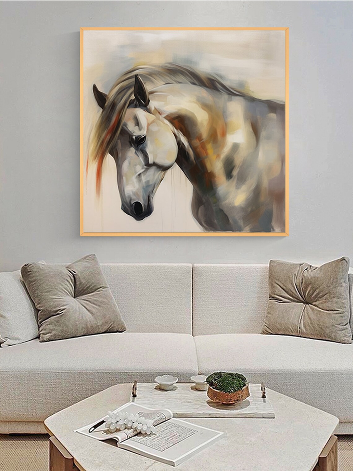 Horse Oil Painting Art Print, Animal Decor - Image 6