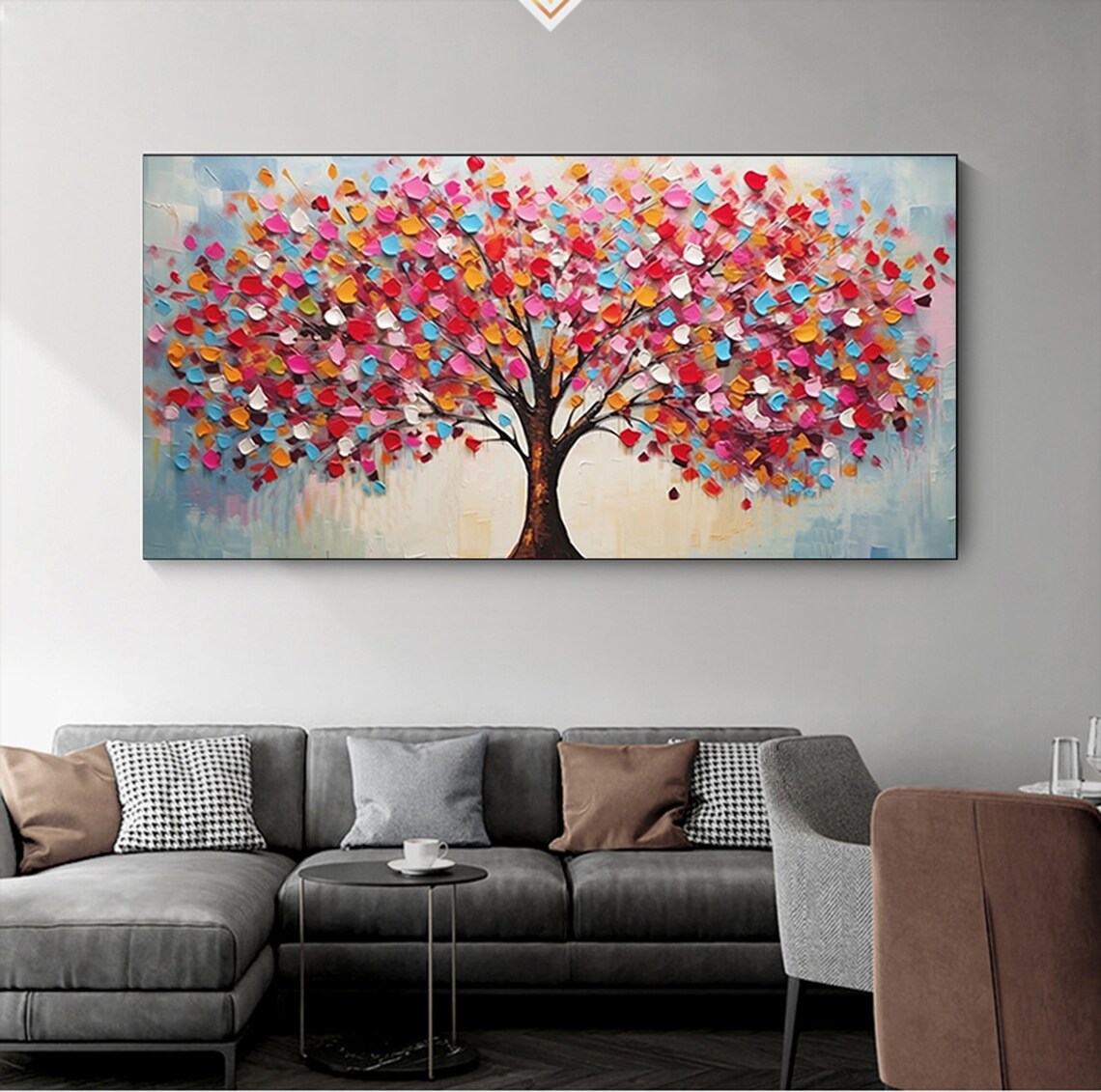 Tree of Life Rainbow Blossom Wide Palette Knife Growth Poster - Image 7