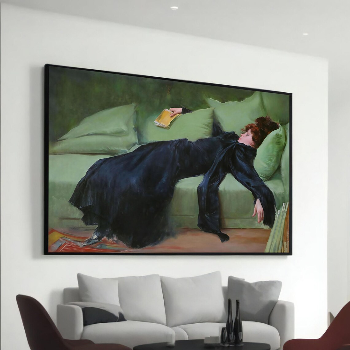 Ramon Casas Decadent Young Woman Classic Spanish Painting Art Poster