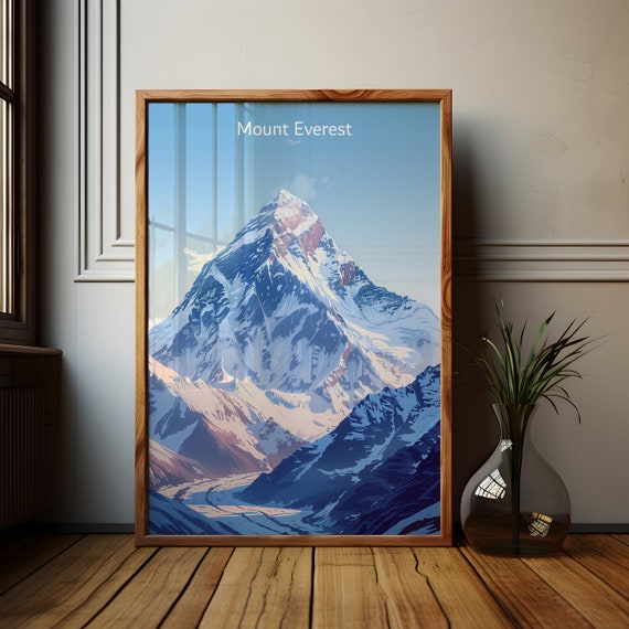 Mount Everest Poster, Himalayas Summit Gift