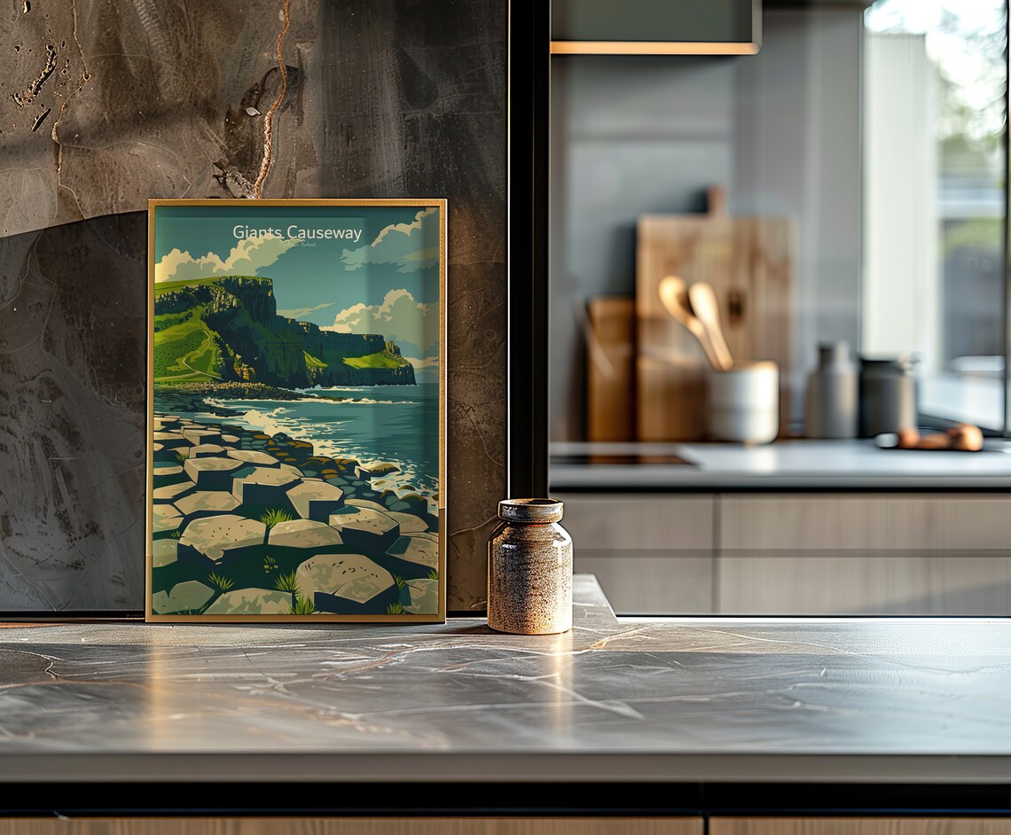 Giants Causeway Travel Poster, Northern Ireland - Image 2