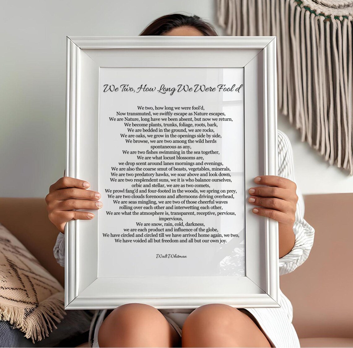 Walt Whitman We Two How Long We Were Fooled Poem Print Wall Art Poster - Image 4