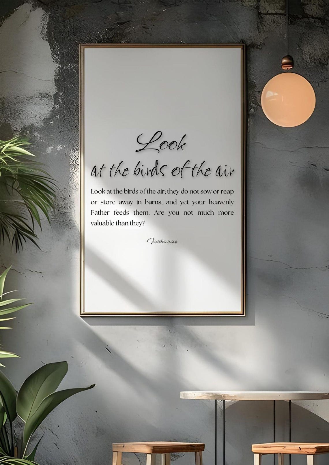 Look At The Birds Print Matthew 626 Biblesketches Jesus Art Verse Print Christian Poster Bible Scripture Trust - Image 3