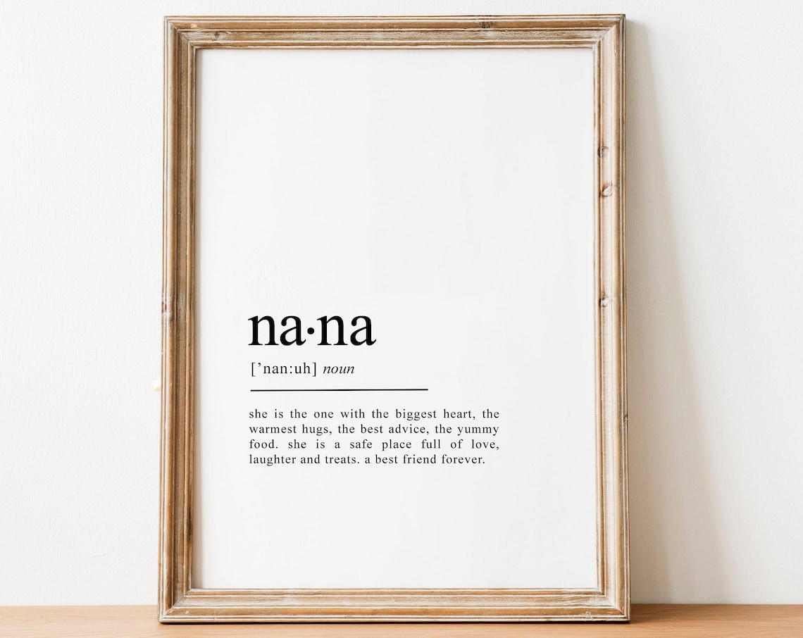 Nana Definition Art Print, Personalized Gift - Image 2