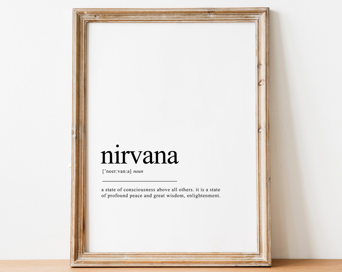 Nirvana Definition Dictionary Wall Art Print - Image 2