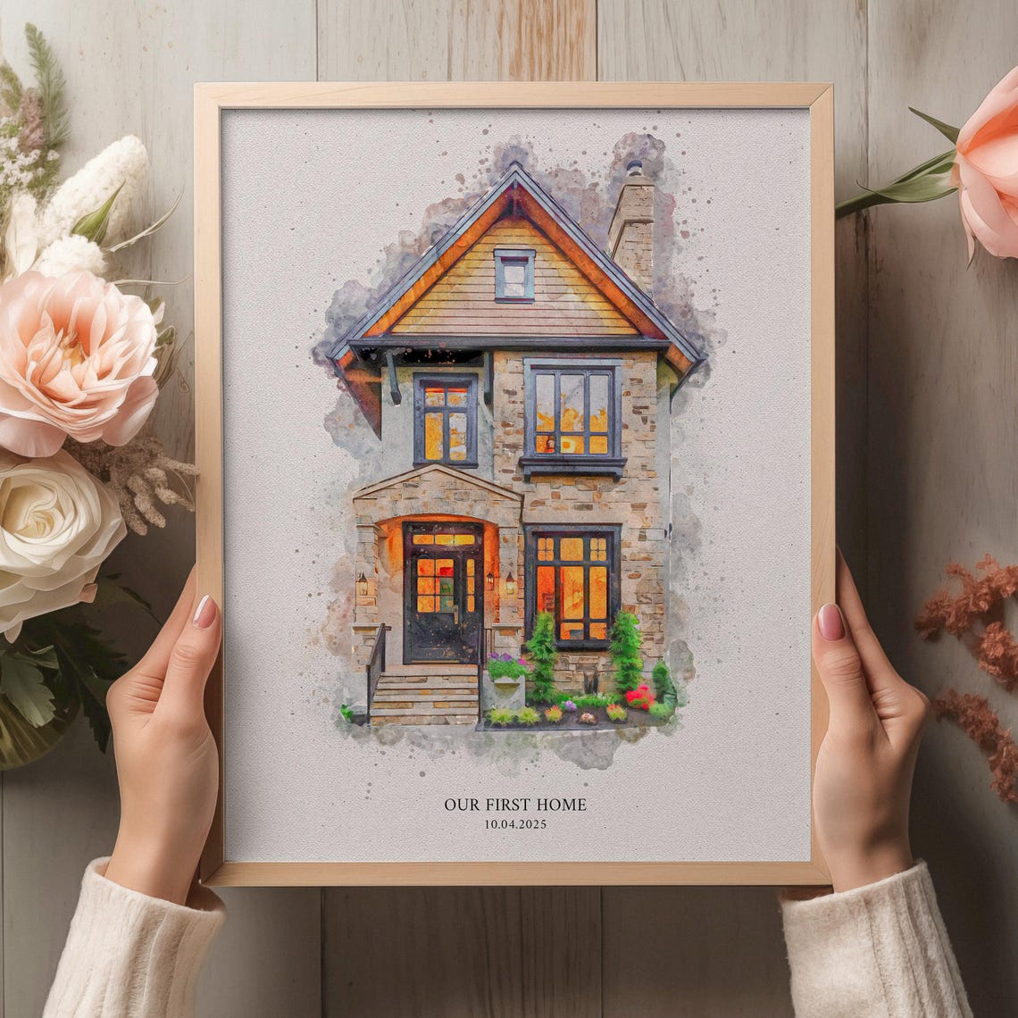 Custom Home Portrait Watercolor House Art Print - Image 5