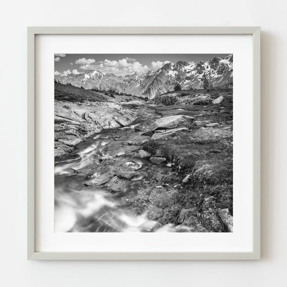 Flowing Stream In The Rocky Mountains Wall Art