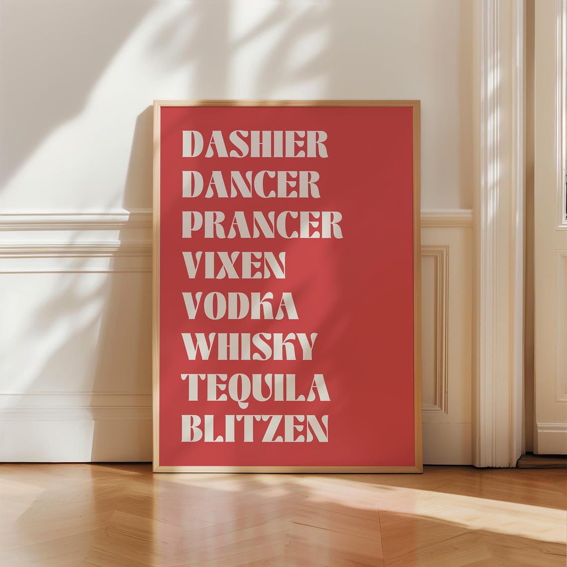 Dashier Dancer Prancer Vixen Vodka Whisky Tequila Blitzen Wall Art - Image 2