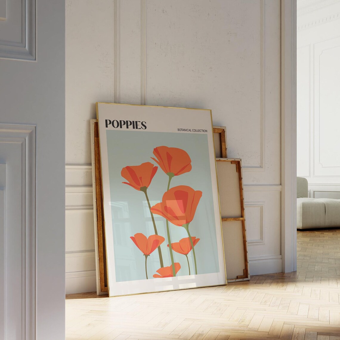 Poppy Art Print, Mid-Century Modern Floral Decor - Image 2