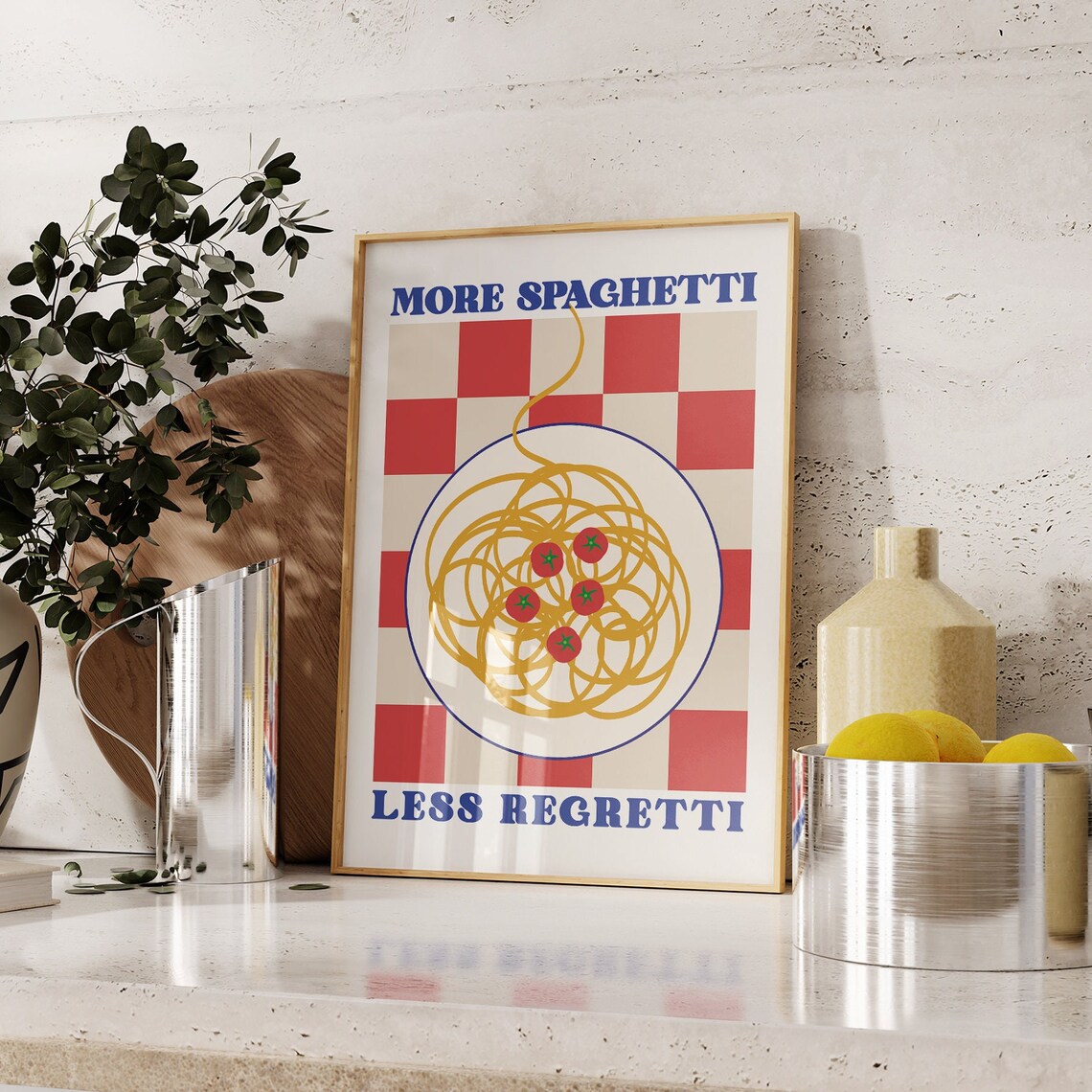 Pasta Kitchen Print, Retro Italian Food Poster - Image 3
