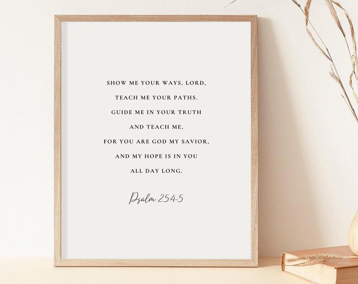 Psalm 254:5 Scripture Art Print, Christian Decor - Image 2