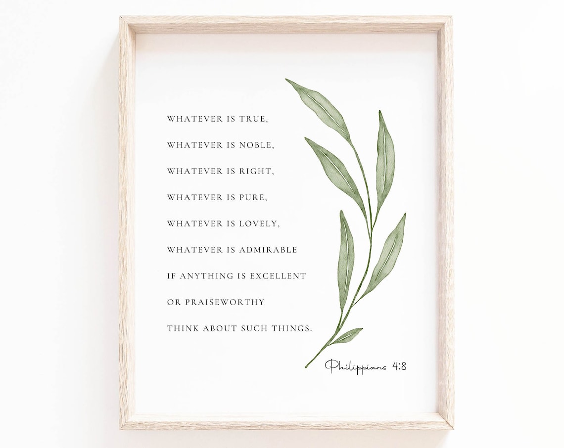 Philippians 48 Bible Verse Art Print, Botanical - Image 2